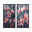 Ensemble de 2 pièces de fleurs de cerisier monochromes gris et gris dans le vent III-195288953-195288948