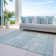 Machine Washable Indoor/Outdoor Xhevrie Teal Rug