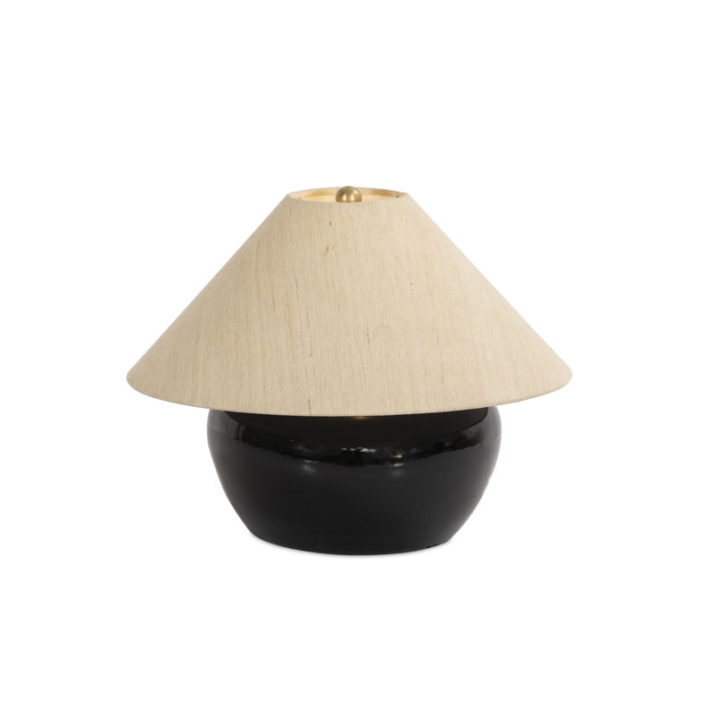 Lampe de table Kiyo - Céramique noire brillante, Noir