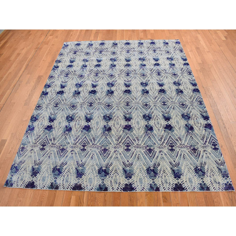 Tapis unique en soie nouvel âge 8 pi x 10 pi Keeseville - mauve