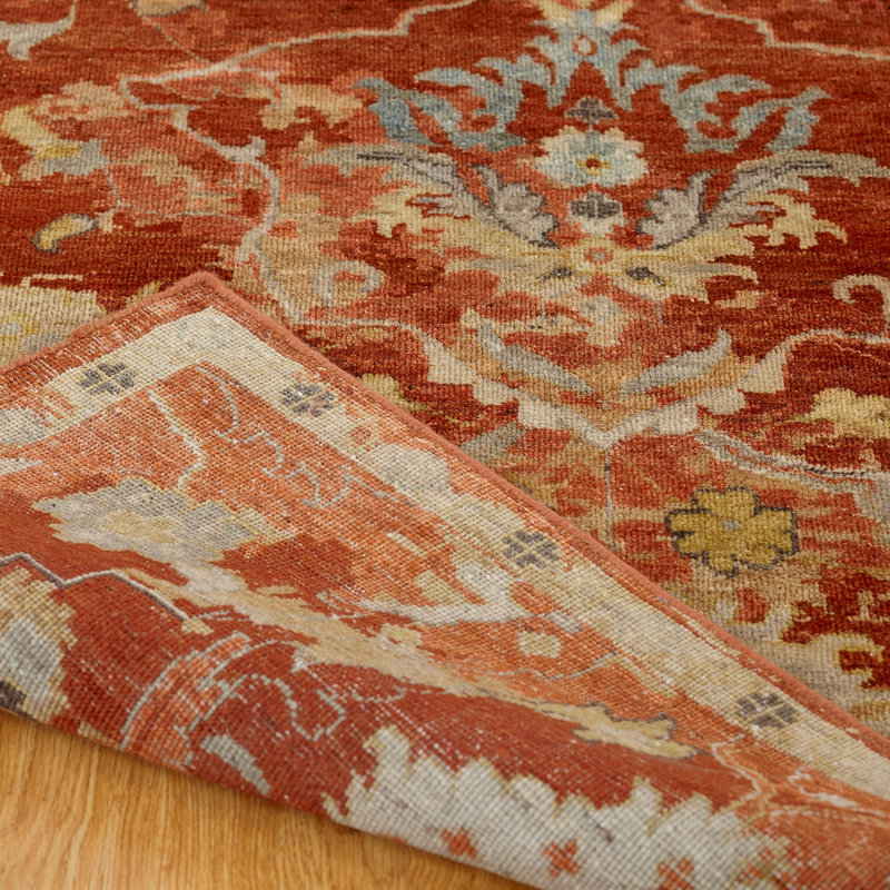 Dejone Handmade Wool Oriental and Abstract Area Rug, Rectangle 3' x 5'