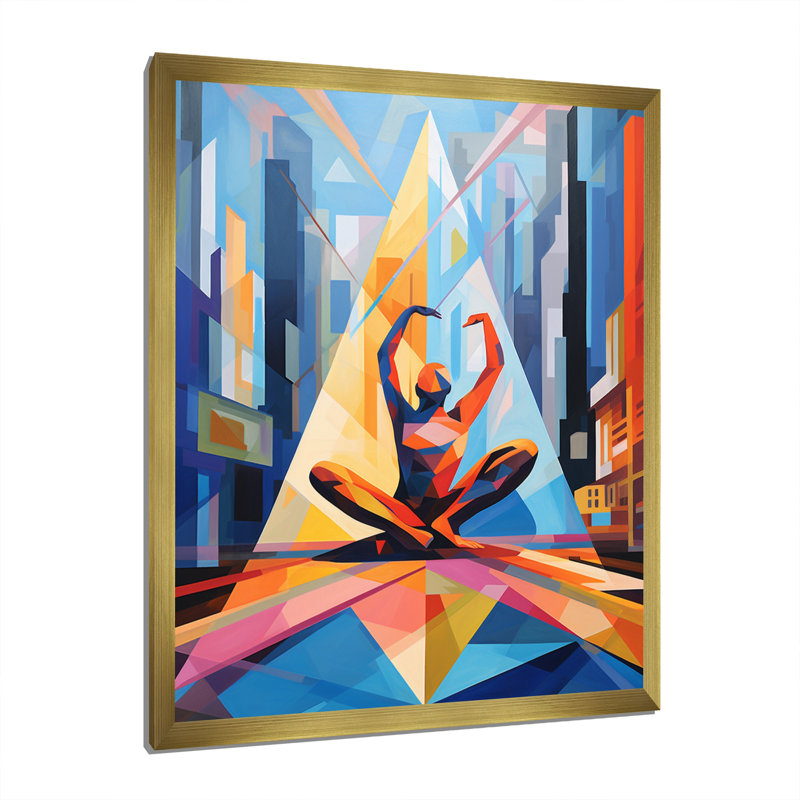 " Yoga Cubisc Collae I ", Or, H 20 po x l 12 po x P 1 po
