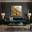 "Watercolor Floral 52", art mural sur toile brune-1382701180