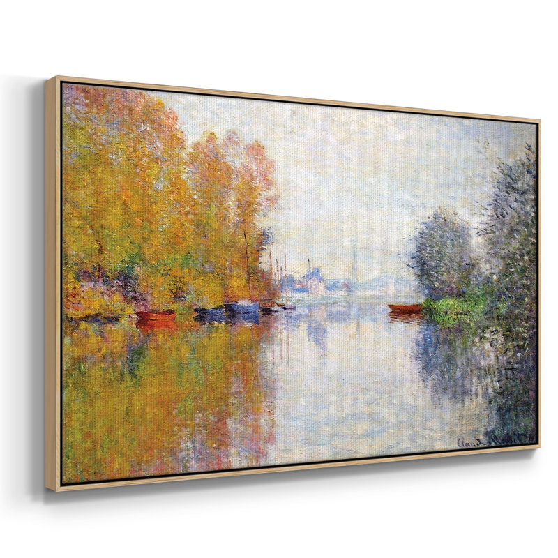 "Autumn on the seine at Argenteuil", 1873, reproduction d'art sur toile, H 27 po x l 41 po x P 2 po, Naturel