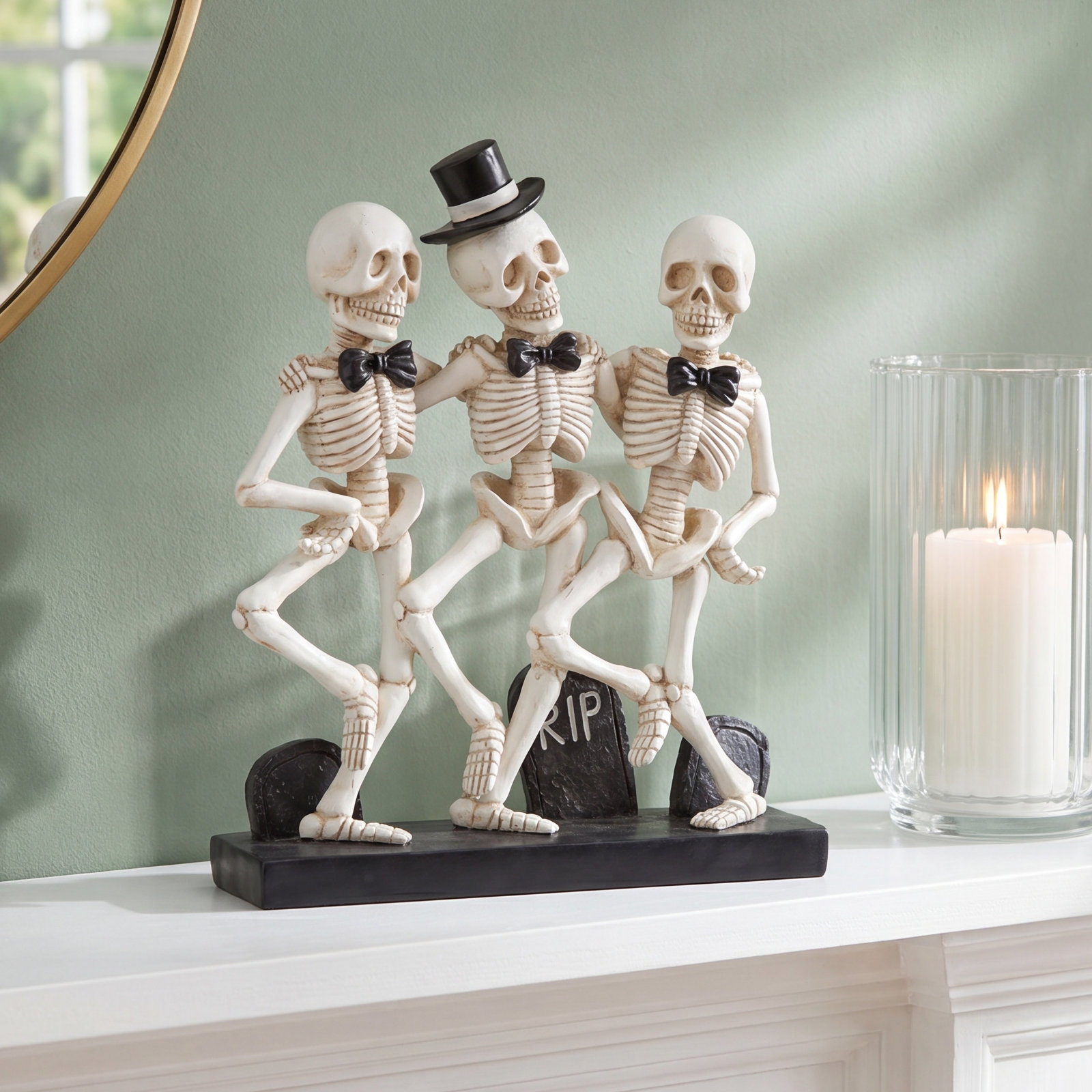Dancing Skeleton Halloween Figurine