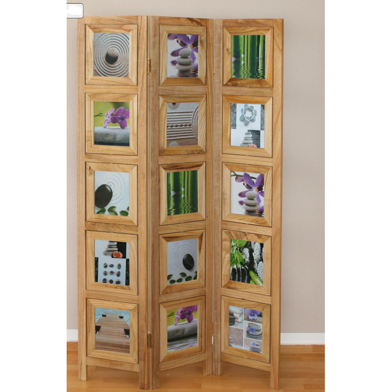 Rainey 3 Panel Room Divider, Natural colour