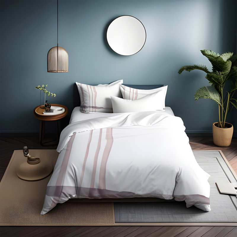 Polyester Abstract Duvet Cover, Twin Duvet Cover + 1 Queen Sham