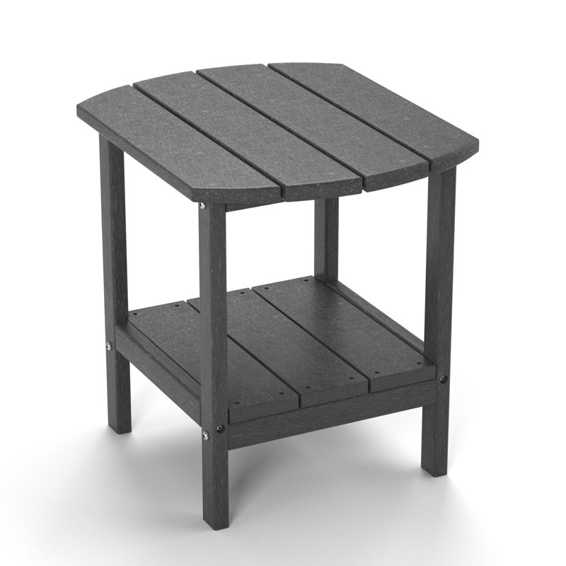Patio Adirondack Side Table, Outdoor End Tables All-Weather Resistant HDPE Humidity-Proof Long Time Use for Deck, Lawn,Garden, Porch, Backyard End Table