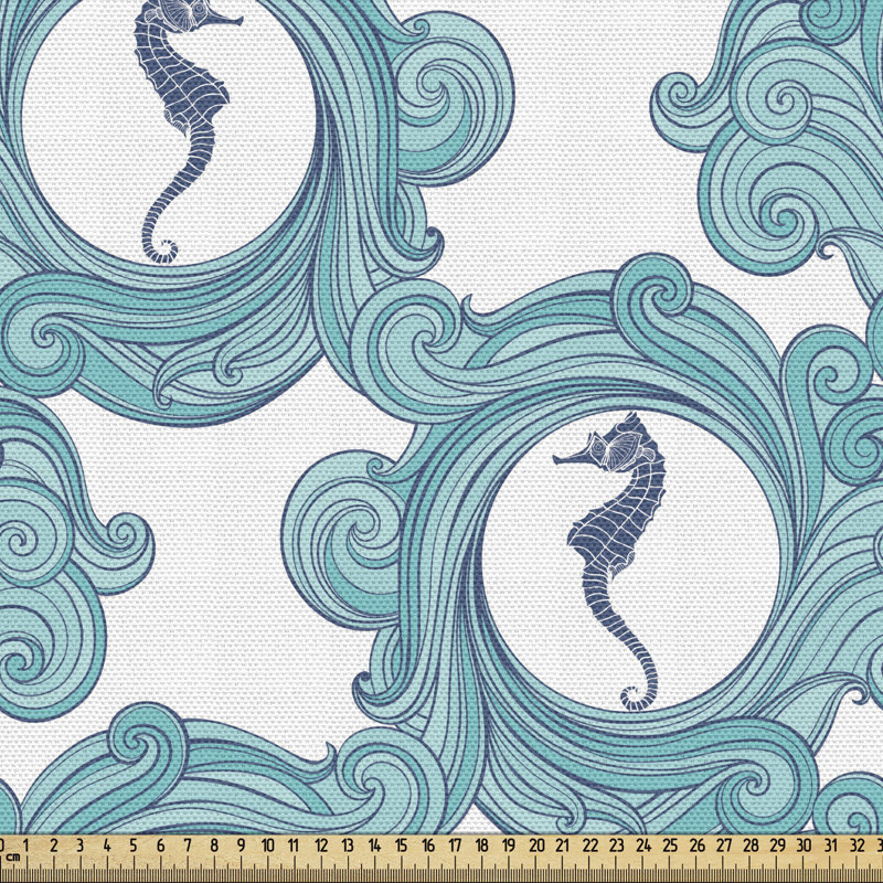 Tissu bleu nautique, l 58 po x L 180 po