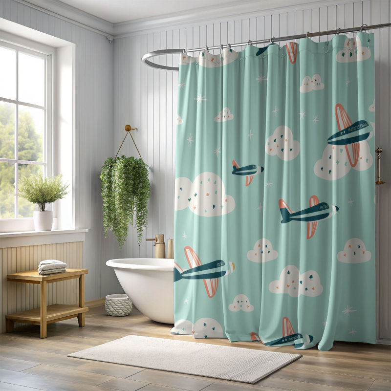 Rideau de douche Sky Style - Premium, H 74 po x l 71 po