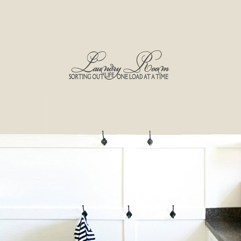 Text & Numbers Non-Wall Damaging Wall Decal, Black