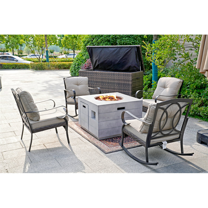 Dannion 4 - Person Patio Conversation Sets with Cushions