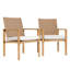 Ensemble de 2 chaises de patio en métal avec coussins