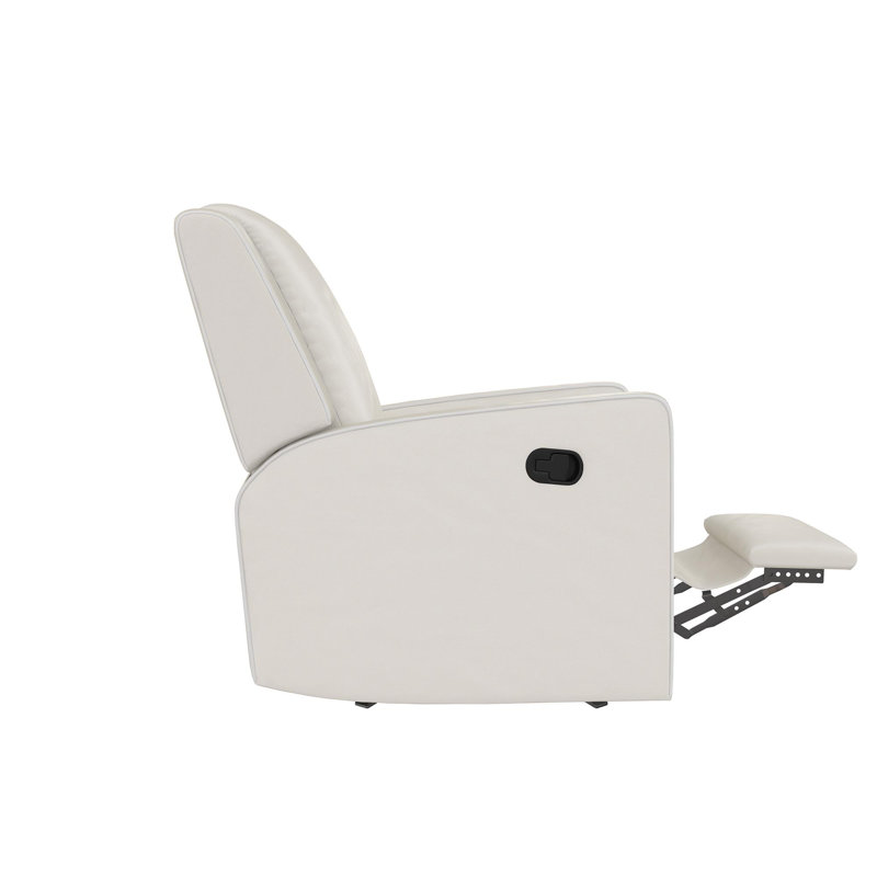 Sophie Upholstered Reclining Glider, Off White