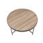 Table basse ronde de style industriel avec pieds en métal