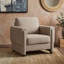 Fauteuil d'appoint rembourré à accoudoirs carrés-1026275939