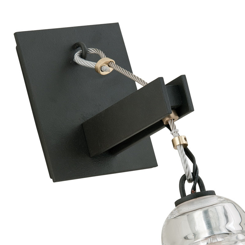 Menlo Park 1 Light Wall Sconce, Black