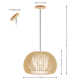 Paz Single Light Wood Dimmable Pendant