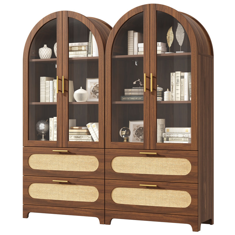 80 cm W Display Cabinet, Natural