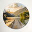 «Mountain Lake», horloge murale en verre-491955092