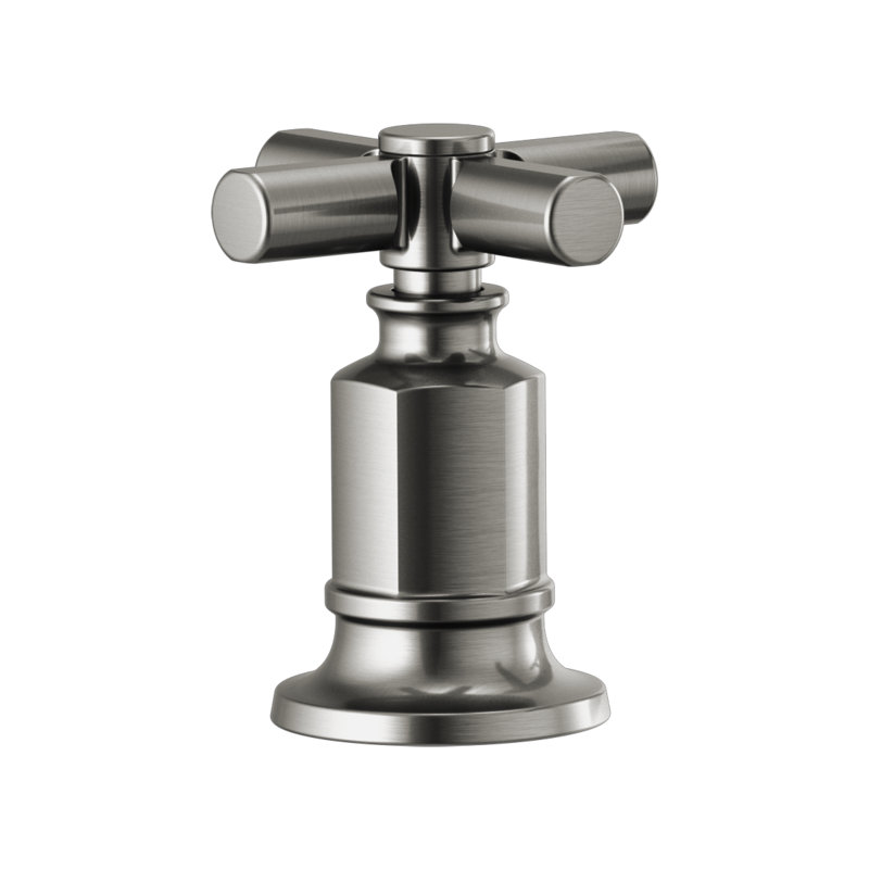 Invari® Roman Tub Faucet with Handshower, Luxe Steel, Cross