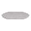 Élégant plateau décoratif à bord festonné en marbre pour la décoration intérieure - table basse décorative et plateau repose-pieds - 14 po, blanc