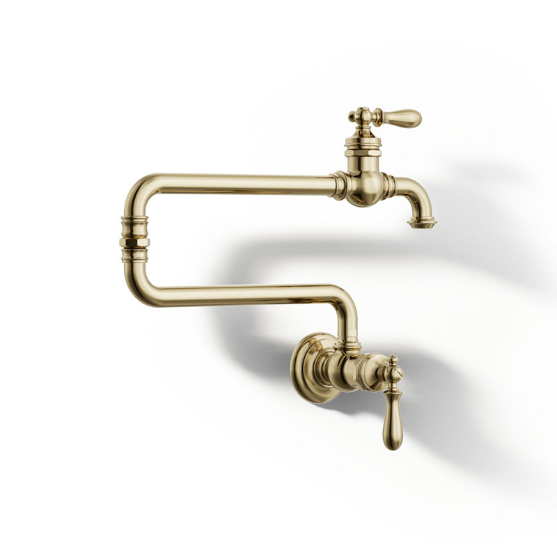 Artifacts® Single-Hole Wall-Mount Pot Filler, French Gold