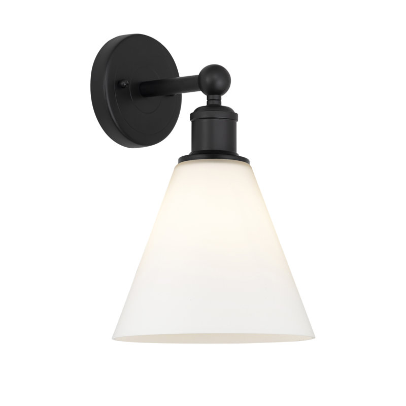 Beva Steel Armed Sconce, Matte White, Matte Black