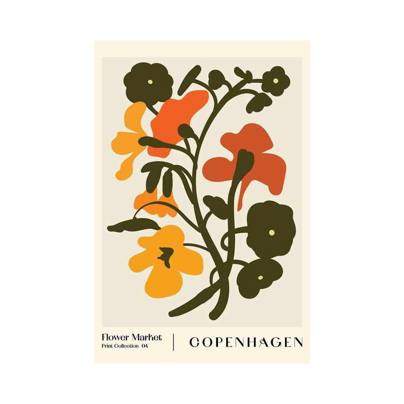 Flower Market. Copenhagen by NKTN - Wrapped Canvas Gallery-Wrapped Canvas Giclée, 66.04 cm H x 45.72 cm W