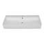 Lavabo de salle de bain console rectangulaire en céramique à trou simple 32 po x l 17 po avec trop-plein-64495857