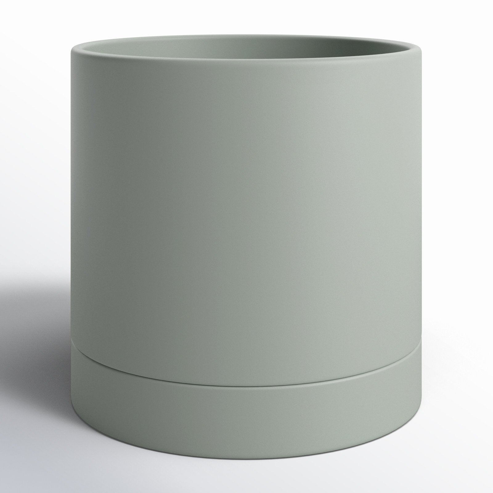 Carlotta 12" Ceramic Pot Planter, Green, 12" H x 12" W x 12" D