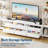 88.9" TV Stand for 75 Inch TV, Entertainment Center with Fabric Drawers & 4-Tier Open Shelves, Modern Media Console with Storage-727647709