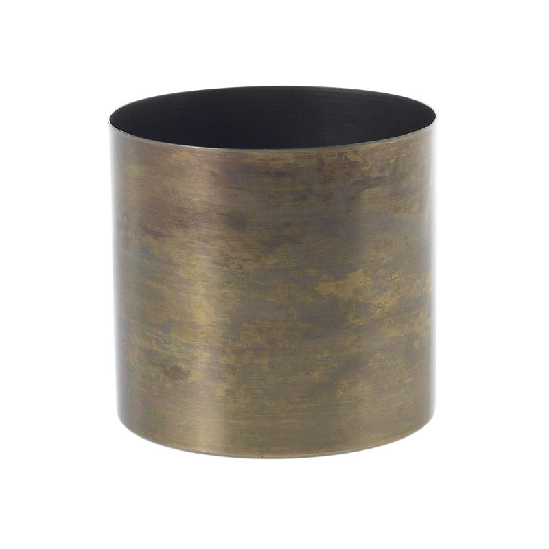 Pot à fleurs en métal Bentina, H 4 po x l 4,25 po x P 4,25 po