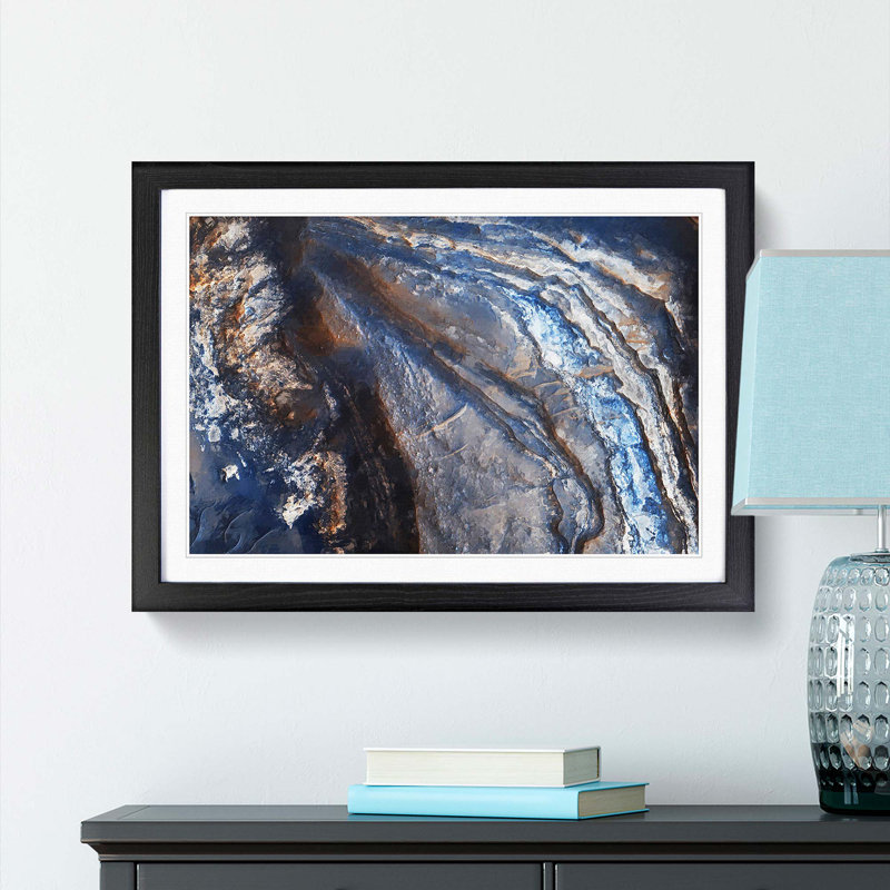 Out of Space Vol.30 in Abstract - Picture Frame Graphic Art Print, 48cm H x 65cm W x 2cm D, Black Framed