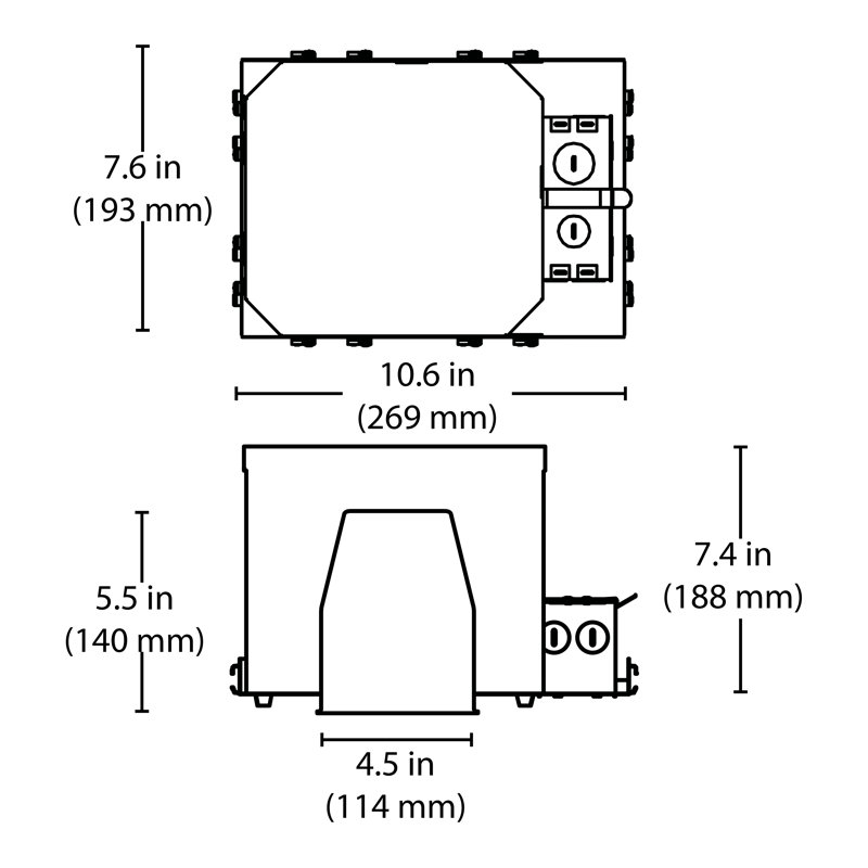 Air-Tight 4'' IC Rated Recessed Lighting Housing for New Construction, LED
