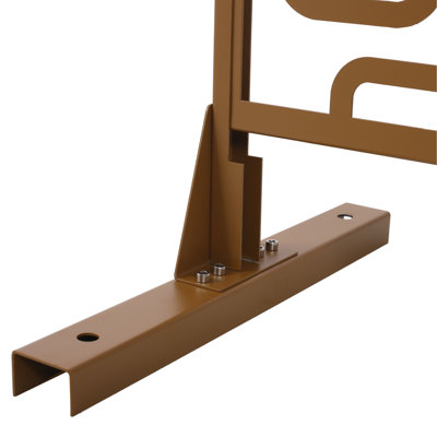 Clôture d'intimité en métal l 76 po H48 po - Brun et extérieur pour l'intérieur et l'extérieur