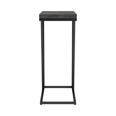 Grey Metal And Particle Board Accent Table - Rustic Style Applied Industrial-Style Adds Visual Interest
