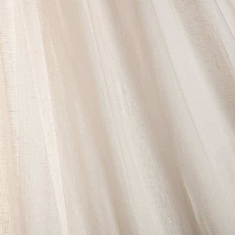 Paire de rideaux semi-transparents avec passe-tringle Rayna, L 52 po x L 84 po, Naturel