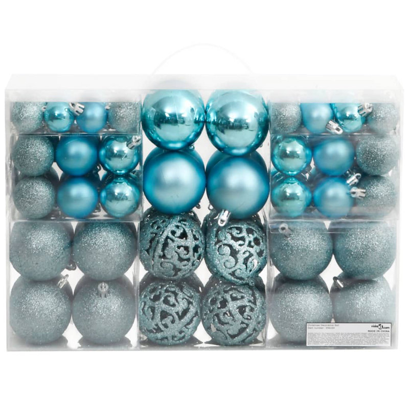 6cm Solid Colour Bauble, Turquoise