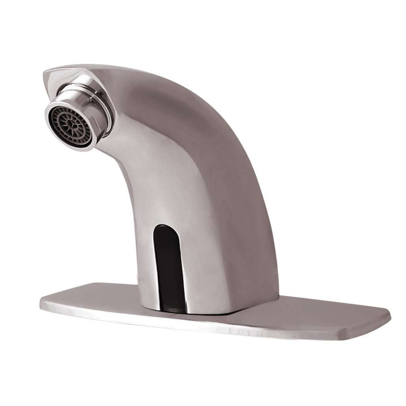 Robinet d'évier sans contact en nickel brossé BathSelect de qualité commerciale, élégance moderne