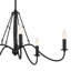 Lustre 5 lumières Freesia 31,2 pouces en fer enclume avec accents blancs-70048078