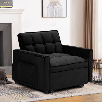 High quality multifunctional sofa futon with adjustable backrests by Latitude Run