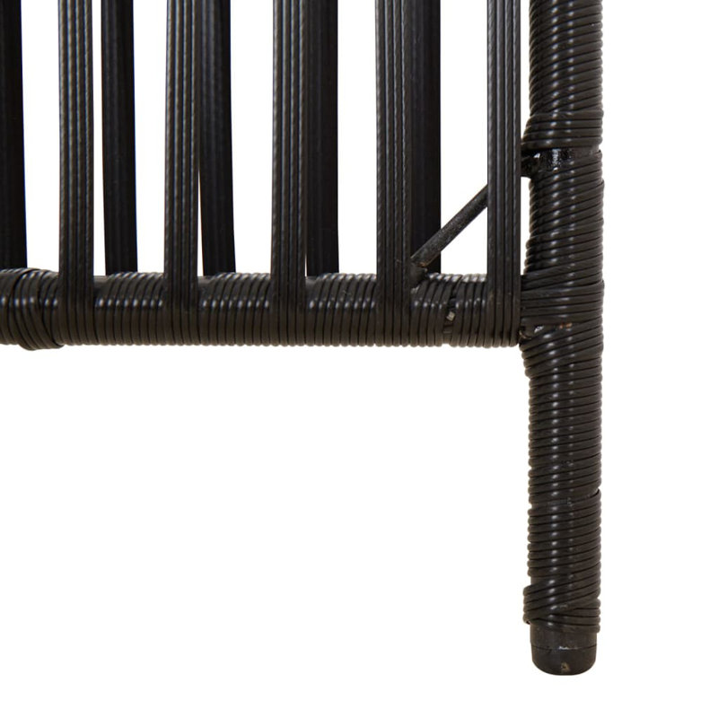 Alexaray Folding Room Divider, Black, 6, 200cm H x 294cm W
