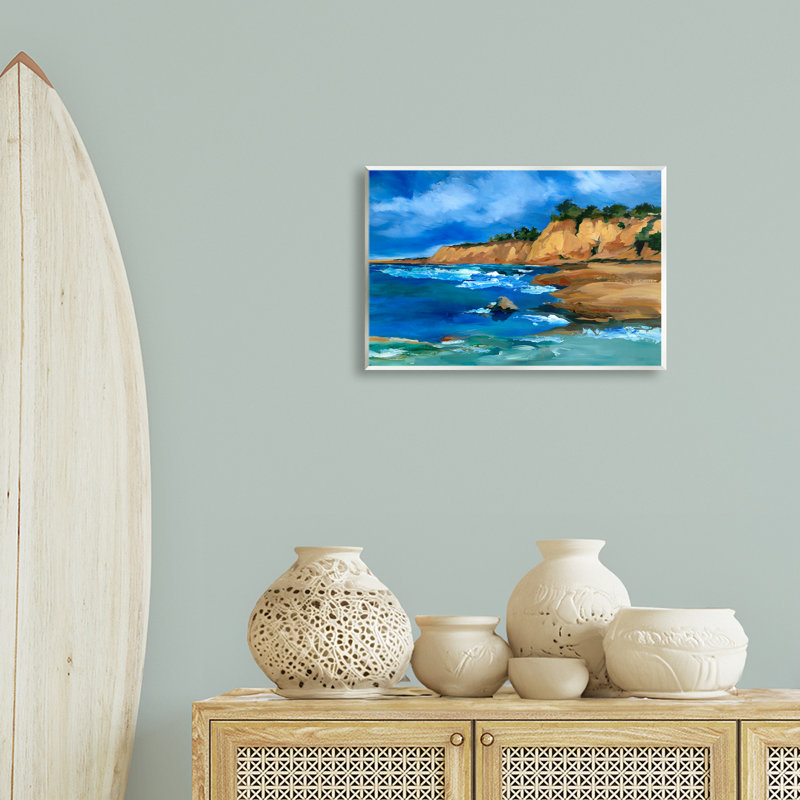 «Beachside Cliff Landscape» par Liz Jardine, H 13 po x l 19 po