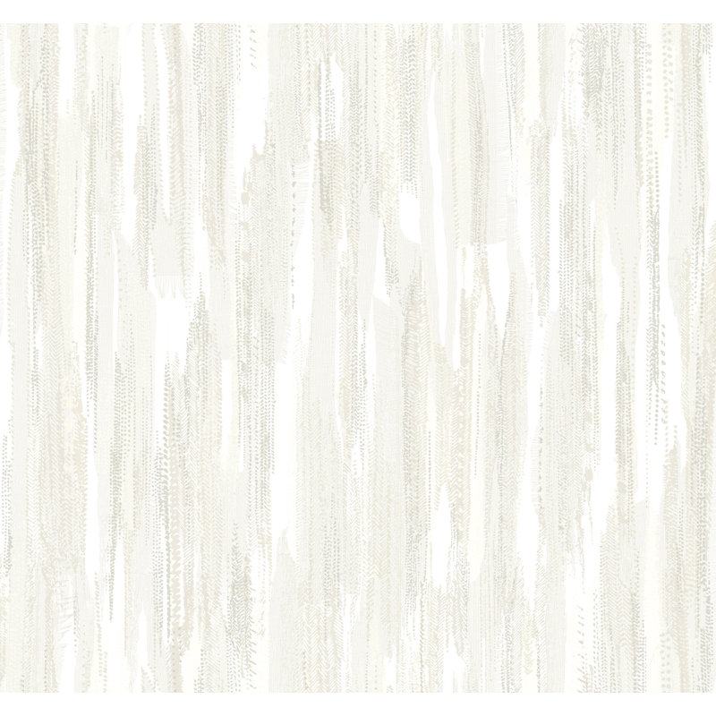 Tribeca White Texture Stripe Wallpaper, White