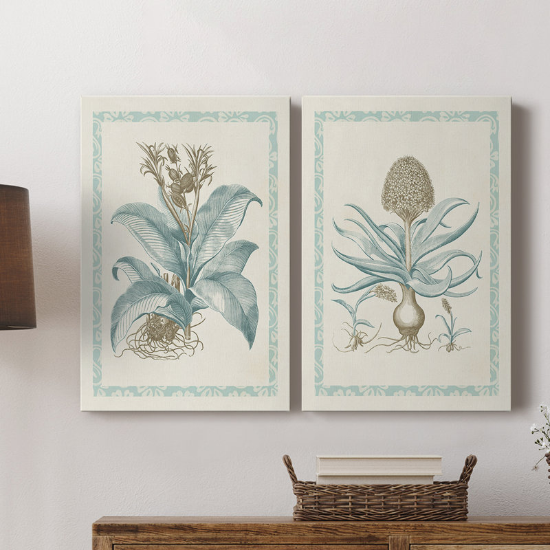 Saule bleu Besler III - Toile tendue avec châssis de qualité supérieure - Prêt à être accroché, H 60 po x l 80 po