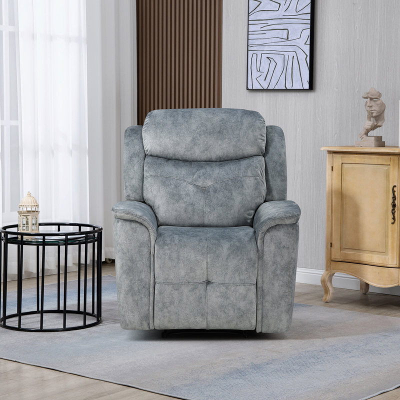 Delaware Silver Grey Tufted Recliner