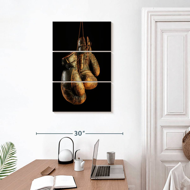 Sireci Beaten Boxing Gloves, 32" H x 20" W