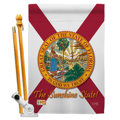 Breeze Decor 2-Sided Polyester 40 x 28 in. Flag set