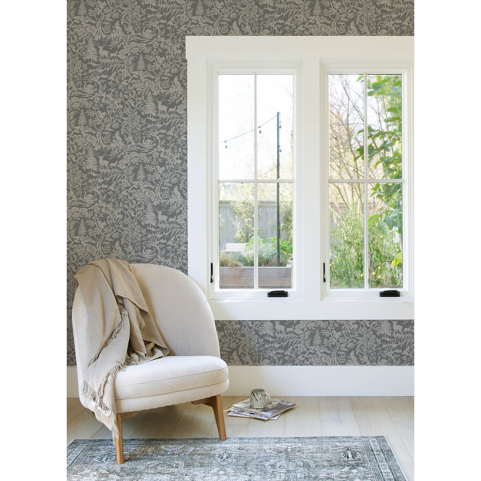 Talum Wallpaper, Charcoal